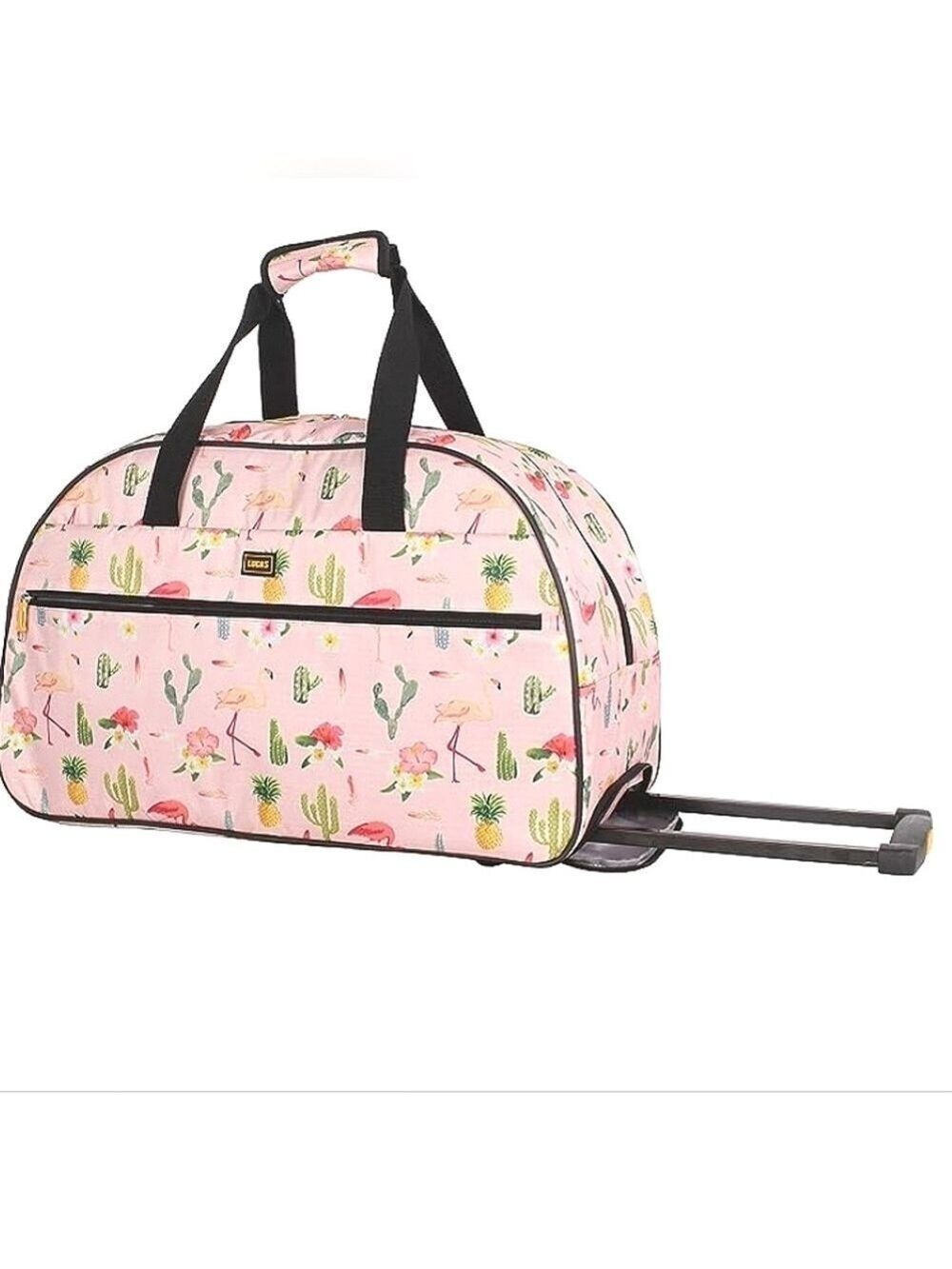 LUCAS 22" LIGHTWEIGHT FLAMINGO PATTERN DUFFEL BAG WEEKENDER